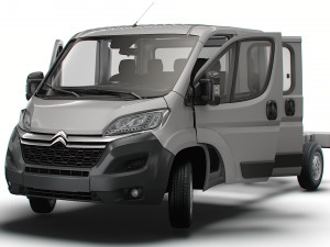 Citroen Jumper Chassis Truck CrCab 4035WB HQInterior 2023 Model 3D