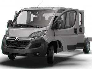 Citroen Jumper Chassis Truck CrCab 4035WB HQInterior 2023 3D Model