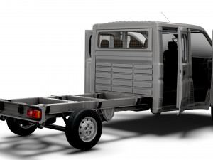 Citroen Jumper Chassis Truck CrCab 4035WB HQInterior 2023 Model 3D
