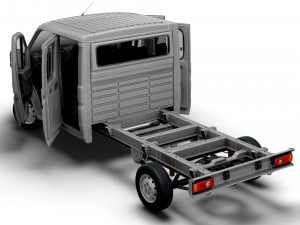 Citroen Jumper Chassis Truck CrCab 4035WB HQInterior 2023 Model 3D