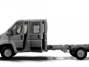 Citroen Jumper Chassis Truck CrCab 4035WB HQInterior 2023 Model 3D