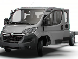 Citroen Jumper Chassis Truck CrCab 4035WBXL HQInterior 2023 3D Model