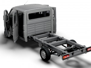 Citroen Jumper Chassis Truck CrCab 4035WBXL HQInterior 2023 3D Model