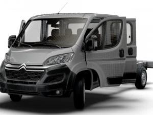 Citroen Jumper Chassis Truck CrCab 4035WBXL HQInterior 2023 3D Model