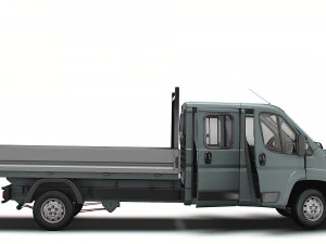Citroen Jumper Crew Cab Truck HQInterior 2023 3D Model