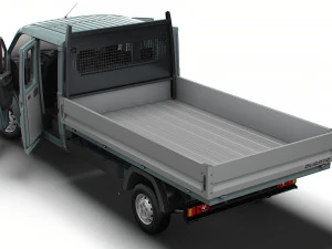 Citroen Jumper Crew Cab Truck HQInterior 2023 3D Model