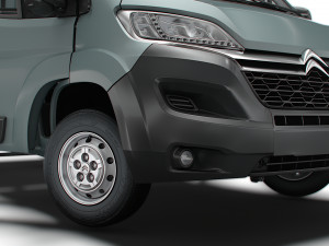 Citroen Jumper Crew Cab Truck HQInterior 2023 Modello 3D