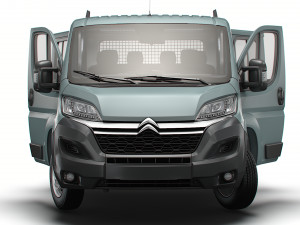 Citroen Jumper Crew Cab Truck HQInterior 2023 Modello 3D