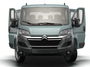 Citroen Jumper Crew Cab Truck HQInterior 2023 3D Model