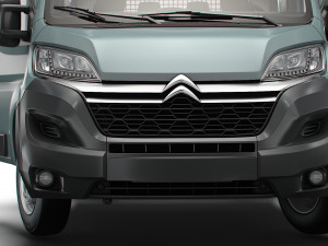 Citroen Jumper Crew Cab Truck HQInterior 2023 Modello 3D