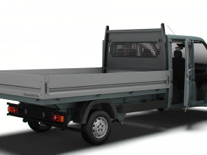 Citroen Jumper Crew Cab Truck HQInterior 2023 3D Model