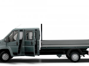 Citroen Jumper Crew Cab Truck HQInterior 2023 3D Model