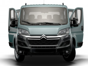 Citroen Jumper Crew Cab Truck HQInterior 2023 Modello 3D