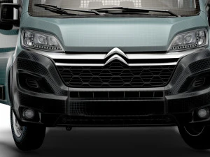Citroen Jumper Crew Cab Truck HQInterior 2023 3D Model