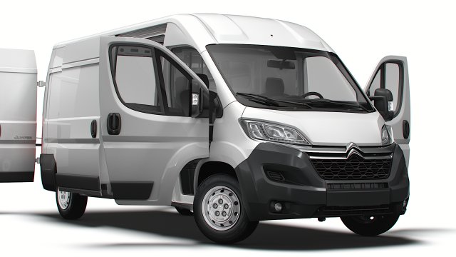 Citroen Jumper Van L3H2 HQ Interior 2023 Modelo 3D .c4d .max .obj .3ds .fbx .stl .blend 