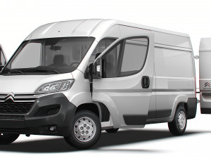 Citroen Jumper Van L3H2 HQ Interior 2023 Modelo 3D