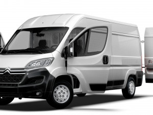 Citroen Jumper Van L3H2 HQ Interior 2023 Modelo 3D