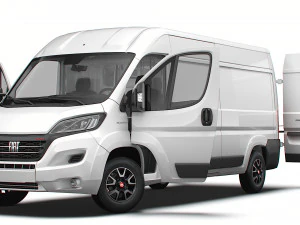 Fiat Ducato Van L3H2 HQ Interior 2023 3D Model