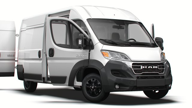 RAM Promaster Van L3H2 HQ Interior 2023 3D Model .c4d .max .obj .3ds .fbx .stl .blend 