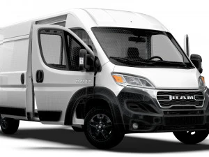 RAM Promaster Van L3H2 HQ Interior 2023 3D Model