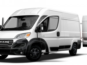 RAM Promaster Van L3H2 HQ Interior 2023 3D Model