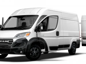 RAM Promaster Van L3H2 HQ Interior 2023 3D Model