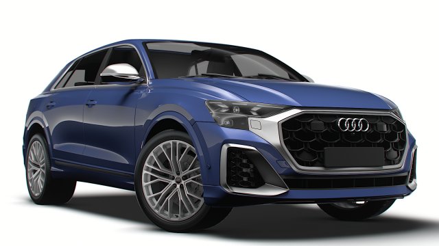 Audi SQ8 55 TFSI 2024 Model 3D .c4d .max .obj .3ds .fbx .stl .blend 