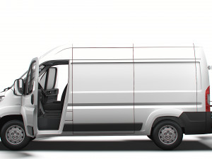 Citroen Jumper Van L2H2 HQ Interior 2023 Modelo 3D