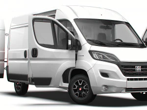 Fiat Ducato Van L2H2 HQ Interior 2023 Modelo 3D