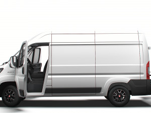 Fiat Ducato Van L2H2 HQ Interior 2023 3D 模型