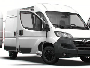 Opel Movano Van L2H2 HQ Interior 2023 Modelo 3D