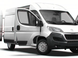 Peugeot Boxer Van L2H2 HQ Interieur 2023 3D Modell