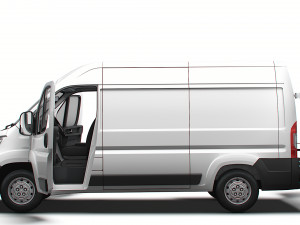 Peugeot Boxer Van L2H2 HQ Interior 2023 3D Model