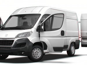 Peugeot Boxer Van L2H2 HQ Interior 2023 3D Model