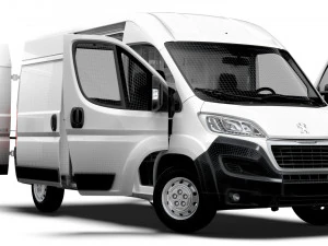 Peugeot Boxer Van L2H2 HQ Interior 2023 3D Model