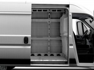 Peugeot Boxer Van L2H2 HQ Interior 2023 3D Model