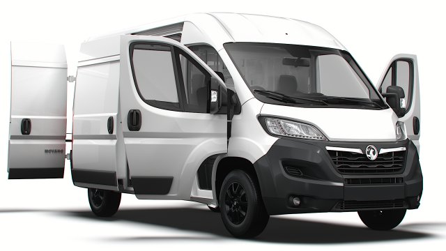 Vauxhall Movano Van L2H2 HQ Interior 2023 3D Model .c4d .max .obj .3ds .fbx .stl .blend 