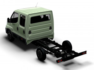 Iveco Daily Crew Cab L2 Chassis 2024 3D मॉडल