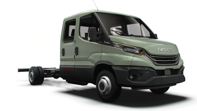 Iveco Daily Crew Cab L5 Chassis 2024 3D मॉडल .c4d .max .obj .3ds .fbx .stl .blend 