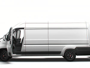 Fiat Ducato Van L4H2 HQ Interior 2023 3D Model