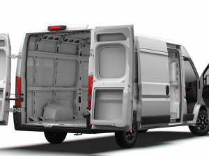 Fiat Ducato Van L4H2 HQ Interior 2023 3Dモデル