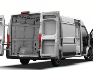 Fiat Ducato Van L4H2 HQ Interior 2023 3D Model