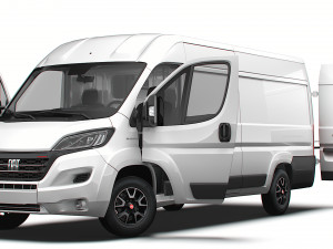 Fiat Ducato Van L4H2 HQ Interior 2023 3Dモデル