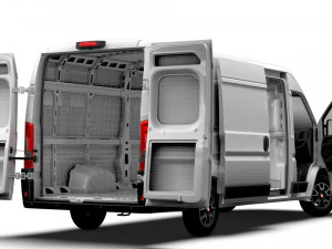 Fiat Ducato Van L4H2 HQ Interior 2023 3D Model