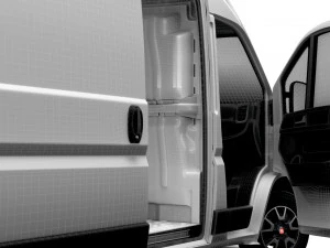 Fiat Ducato Van L4H2 HQ Interior 2023 3D Model