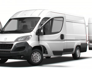 Peugeot Boxer Van L4H2 HQ Interior 2023 Modèle 3D