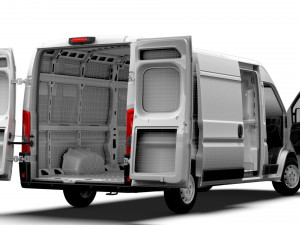 Peugeot Boxer Van L4H2 HQ Interior 2023 Modèle 3D