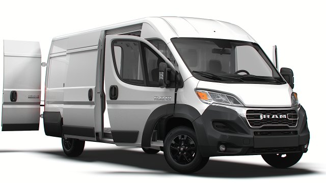 RAM Promaster Van L4H2 HQ Interior 2023 3D Model .c4d .max .obj .3ds .fbx .stl .blend 