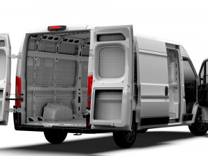 RAM Promaster Van L4H2 HQ Interior 2023 3D Model