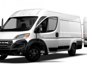 RAM Promaster Van L4H2 HQ Interior 2023 3D Model